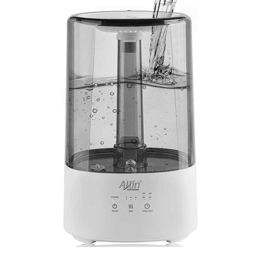 Allin Exporters 2027B Humidifier With Touch Screen For Cold And Cough, Easy Top Fill Ultrasonic Cool Mist Room for Baby Bedroom With Night Light (3.5 Litre , Grey, 10 to 12 hour continuous running time)