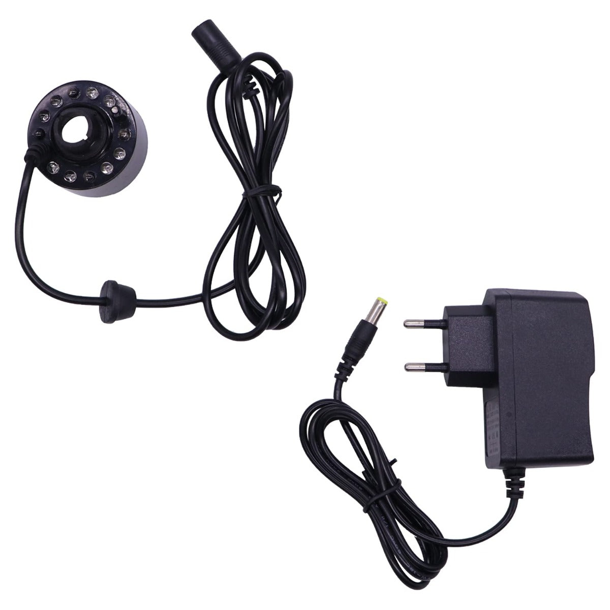 Allin Exporters Ultrasonic Mist Maker Water Fogger Fog Atomizer Machine with 12 Colorful LED Lights for Humidifier Diffuser Fountain Pond Fishtank Vase (110-240V AC)