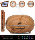 2 in 1 Ultrasonic Aroma Diffuser and Humidifier wood grain color (DT-1518) - 300 ML