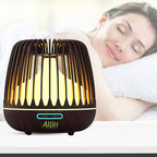 Allin Exporters DT-506H Aromatherapy Diffuser Essential Oil 4 in 1 to Purify, Ionize, Humidify & Spread Aroma Ultrasonic Humidifier Cool Mist with 7 Color Changing LED Lights (500ml, Dark Wood)