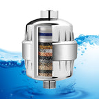 Allin Exporters 15 Stage Shower Filter Tap Hard Water Softener with Replaceable Multi-Stage Cartridge Activated Carbon for Chlorine Removal, Skin & Hair Conditioning