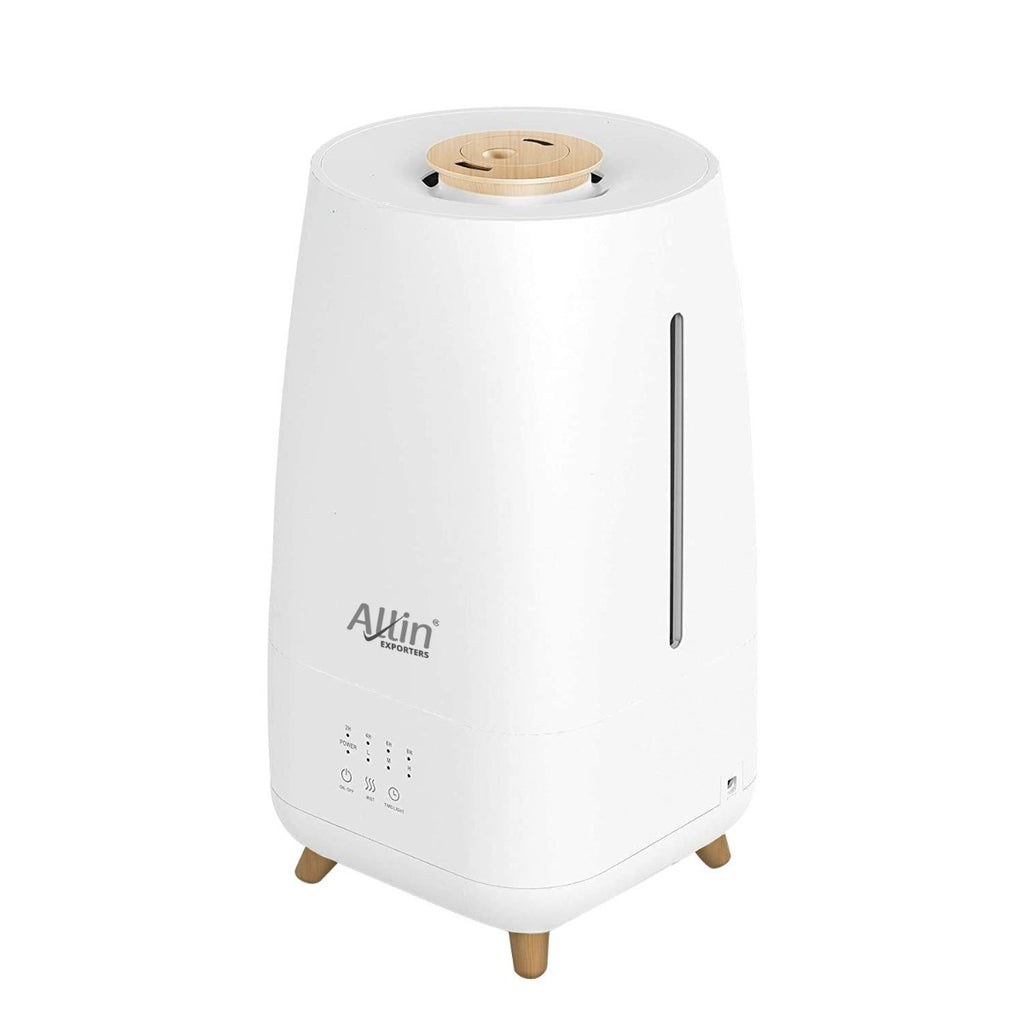 Allin Exporters LH-2029-B Top Fill Ultrasonic Humidifier & Air Purifier with Adjustable Cool Mist, Timer & Waterless Auto-Off Ideal for Home, Bedroom, Office, Baby Room (3.0L, Wooden)