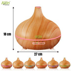 Allin Exporters DT-502LW Aromatherapy Diffuser Essential Oil 4 in 1 to Purify, Ionize, Humidify & Spread Aroma Ultrasonic Humidifier Cool Mist with 7 Changing LED Lights (500ml, Light Wood)