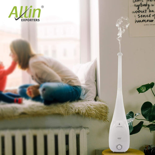 Allin Exporters DT-1830T Tower Shape Ultrasonic Humidifier Cool Mist Air Purifier Large Capacity Overnight Negative Ion Generator with Adjustable Mist & Waterless Auto-Off (3.8 L)