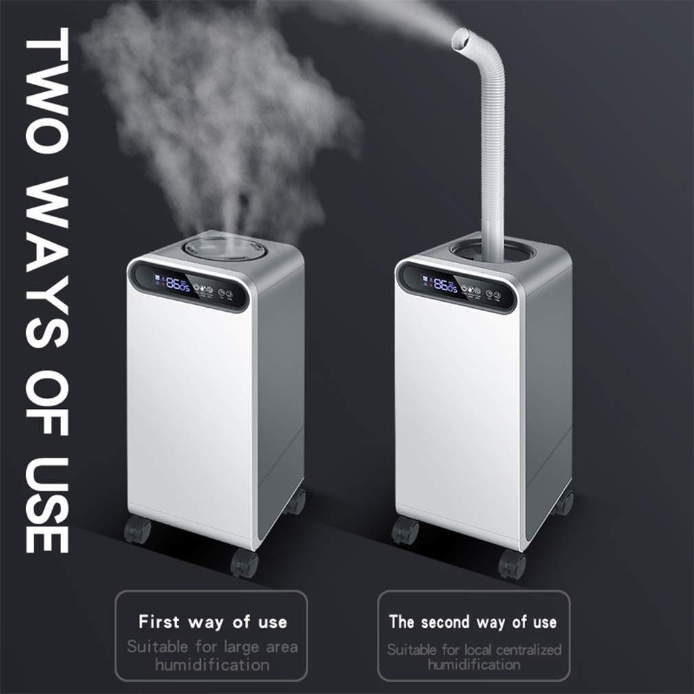 Allin Exporters J-1903 Industrial Humidifier with UV Sterilization Commercial Ultrasonic Air Purifier with Remote Control & Timer for Indoor Office & Home (15L, White & Grey)