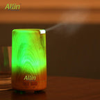 Allin Exporters DT-108LW Aromatherapy Diffuser Essential Oil 4 in 1 to Purify, Ionize, Humidify & Spread Aroma Ultrasonic Humidifier Cool Mist with 7 Color Changing LED Lights (70ml, Light Wood)