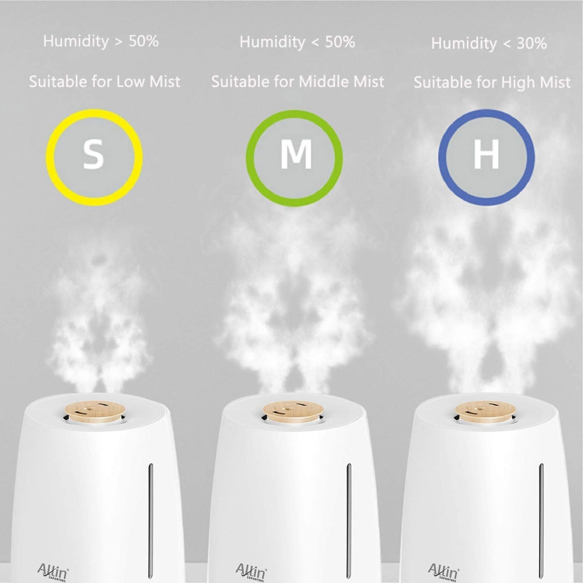 Allin Exporters LH-2029-B Top Fill Ultrasonic Humidifier & Air Purifier with Adjustable Cool Mist, Timer & Waterless Auto-Off Ideal for Home, Bedroom, Office, Baby Room (3.0L, Wooden)
