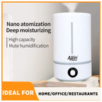 Allin Exporters ZM1807 Cool Mist Ultrasonic Humidifier Overnight Air Purifier with Adjustable Mist & Auto Shut-Off for Home Office Bedroom Baby Room (6.8 L)