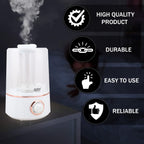 Allin Exporters LP-2112W Ultrasonic Humidifier Cool Mist Air Purifier for Dryness, Cold & Cough Large Capacity for Room, Baby, Plants, Bedroom (3.5L)