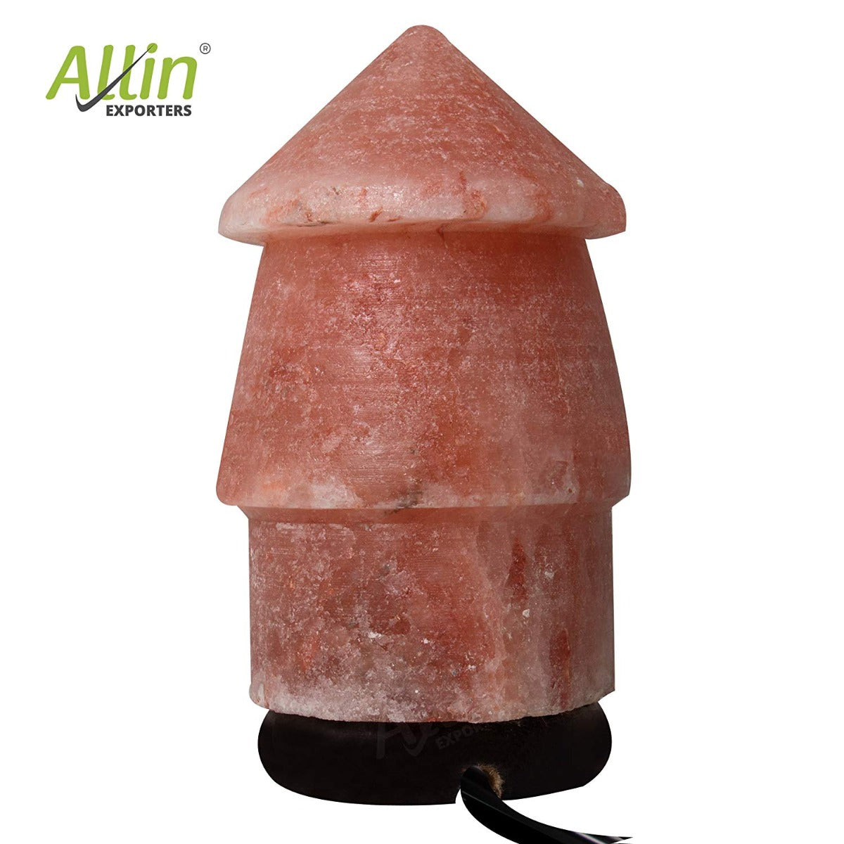 Allin Exporters Natural Himalayan Rock Salt Lamp Decoration and Air Purifying 15 W Indenscent Bulb for Lighting