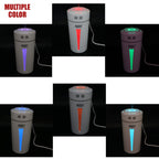 Allin Exporters Mini Ultrasonic Humidifier USB Portable Air Purifier Nano Atomization with LED Light & Filter Type for Car, Office Table, Cabin and Small Rooms (160 ml, White)