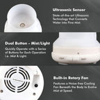 Allin Exporters DT-1508B 100ml 2 in 1 Ultrasonic Humidifier & Essential Oil Aroma Diffuser Cool Mist with 7 Color LED Lights
