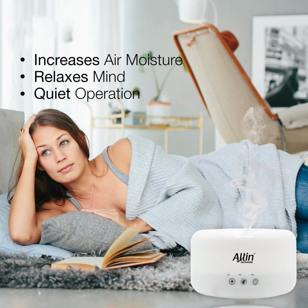 Allin Exporters DT-208 1000ml Touchpad Ultrasonic Humidifier & Essential Oil Aroma with Timer and 7 Colorful LED Light Modes