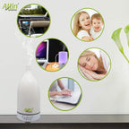 Allin Exporters DT-102T Aromatherapy Ceramic Diffuser Essential Oil 4 in 1 to Purify, Ionize, Humidify & Spread Aroma Ultrasonic Humidifier Cool Mist with 7 Color Changing LED Lights (100ml, Ceramic)