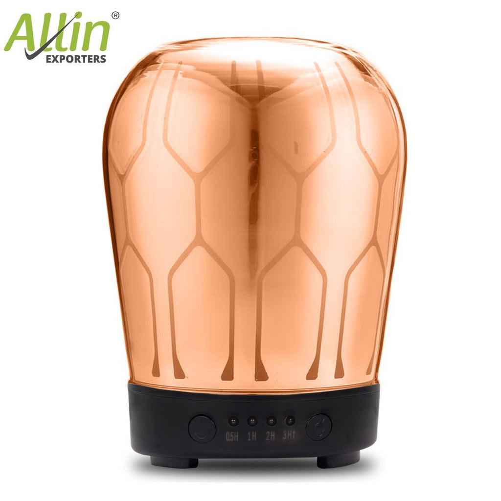 JM-256 3D Effect Ultrasonic Diffuser Air Humidifier (100ml, Golden)