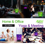 JM-257 3D Effect Ultrasonic Diffuser Air Humidifier (100ml, Silver)