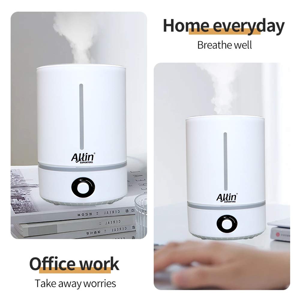 Allin Exporters ZM1807 Cool Mist Ultrasonic Humidifier Overnight Air Purifier with Adjustable Mist & Auto Shut-Off for Home Office Bedroom Baby Room (6.8 L)