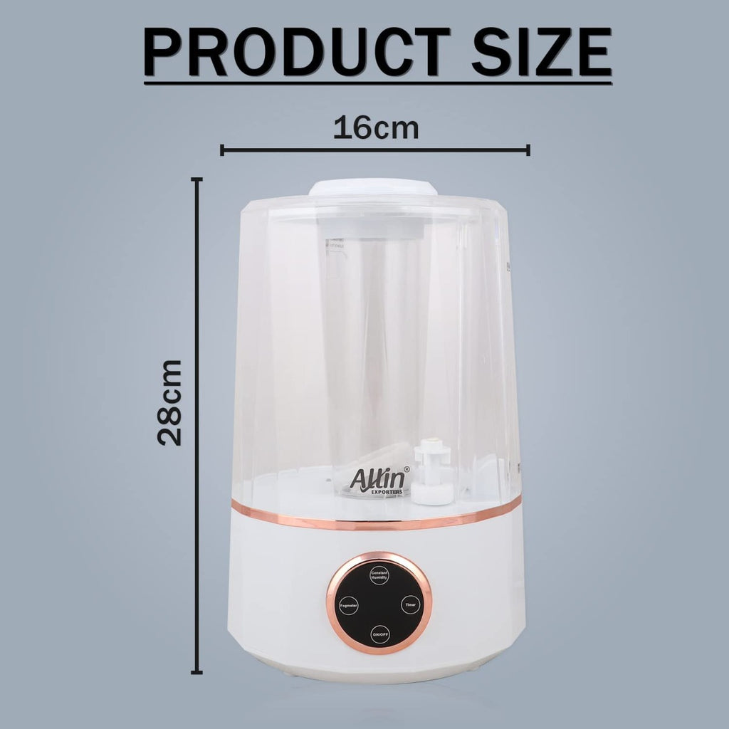 Allin Exporters LP-2112B Ultrasonic Humidifier Cool Mist Air Purifier with Remote Control & Digital LED Display for Dryness, Cold & Cough Large Capacity for Room, Baby, Plants, Bedroom (3.5L)