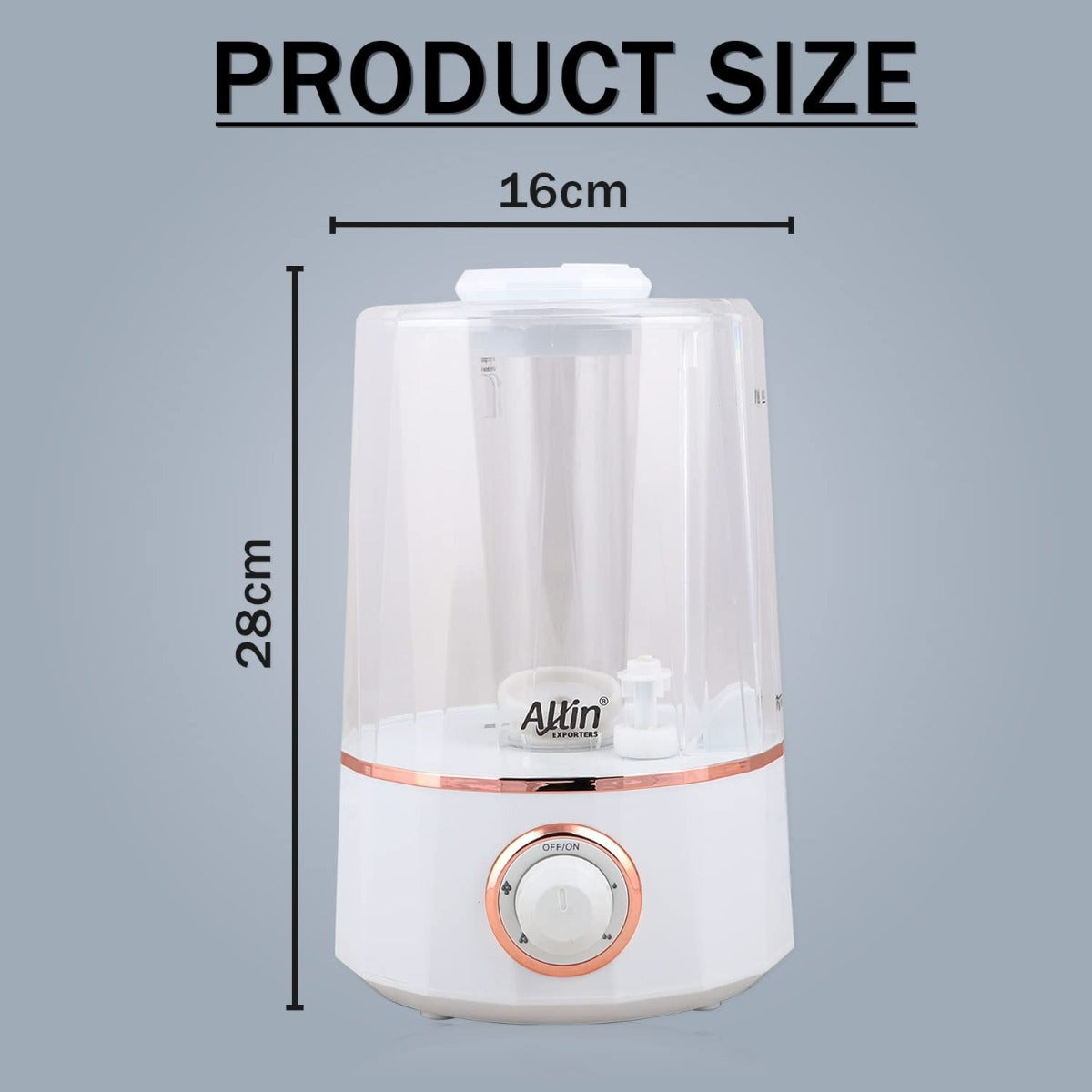 Allin Exporters LP-2112W Ultrasonic Humidifier Cool Mist Air Purifier for Dryness, Cold & Cough Large Capacity for Room, Baby, Plants, Bedroom (3.5L)