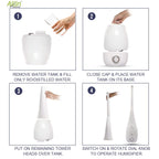 Allin Exporters DT-1830T Tower Shape Ultrasonic Humidifier Cool Mist Air Purifier Large Capacity Overnight Negative Ion Generator with Adjustable Mist & Waterless Auto-Off (3.8 L)