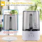 Allin Exporters 2027B Humidifier With Touch Screen For Cold And Cough, Easy Top Fill Ultrasonic Cool Mist Room for Baby Bedroom With Night Light (3.5 Litre , Grey, 10 to 12 hour continuous running time)