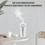 Allin Exporters Mini Ultrasonic Humidifier USB Portable Air Purifier Nano Atomization with LED Light & Filter Type for Car, Office Table, Cabin and Small Rooms (160 ml, White)