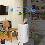 Allin Exporters LH-2030B Top Fill Humidifier with Touch Screen, Night Light & Essential Oil Tray Ultrasonic Cool Mist for Cold & Cough Ideal for Baby Bedroom & Office (4L, Wooden)