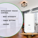 Allin Exporters LH-2030A Top Fill Humidifier with Touch Screen, Night Light & Essential Oil Tray Ultrasonic Cool Mist for Cold & Cough Ideal for Baby Bedroom & Office (4L, Silver)