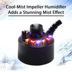 Allin Exporters Ultrasonic Mist Maker Water Fogger Fog Atomizer Machine with 12 Colorful LED Lights for Humidifier Diffuser Fountain Pond Fishtank Vase (110-240V AC)