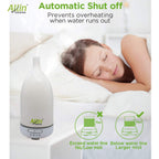 Allin Exporters DT-102T Aromatherapy Ceramic Diffuser Essential Oil 4 in 1 to Purify, Ionize, Humidify & Spread Aroma Ultrasonic Humidifier Cool Mist with 7 Color Changing LED Lights (100ml, Ceramic)