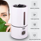 Allin Exporters J816 Ultrasonic Humidifier Cool Mist Air Purifier with Remote Control & Digital LED Display for Dryness, Cold & Cough Large Capacity for Room, Baby, Plants, Bedroom (3L)