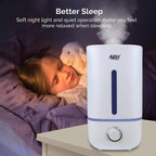 Allin Exporters J2023 Ultrasonic Humidifier Cool Mist Air Purifier for Dryness, Cold & Cough Large Capacity for Room, Baby, Plants, Bedroom (4.3L)