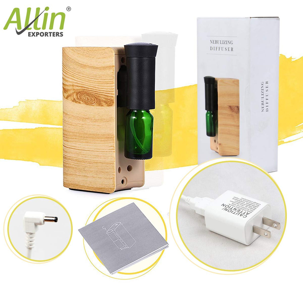 Allin Exporters Waterless Essential Oil Aroma Diffuser Air Purifier Wireless & Portable Rechargeable Aromatherapy Nebulizer for Home Car Office Yoga Spa (3W)