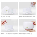 Allin Exporters DT-168W Aromatherapy Diffuser with Wireless Remote Essential Oil 4 in 1 to Purify, Ionize, Humidify & Spread Aroma Ultrasonic Humidifier with Timer Cool Mist with 7 Color Changing LED Lights (500 ML with remote)