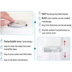 Allin Exporters LH-2029-A Top Fill Ultrasonic Humidifier & Air Purifier with Adjustable Cool Mist, Timer & Waterless Auto-Off Ideal for Home, Bedroom, Office, Baby Room (3.0L, Silver)