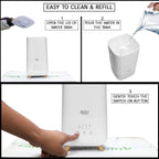 Allin Exporters LH-2030B Top Fill Humidifier with Touch Screen, Night Light & Essential Oil Tray Ultrasonic Cool Mist for Cold & Cough Ideal for Baby Bedroom & Office (4L, Wooden)