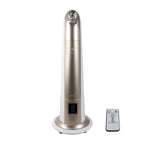 Allin Exporters H-189 Cool Mist Ultrasonic Floor Humidifier, Negative Ion Generator, Air Purifier with LED Display, Remote Control and Timer (Gold, 6 L)