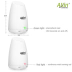 Allin Exporters DT-1509GS Aromatherapy Diffuser Essential Oil 4 in 1 to Purify, Ionize, Humidify & Spread Aroma BPA Free Ultrasonic Humidifier Cool Mist with 7 Color Changing LED Lights (100ml)