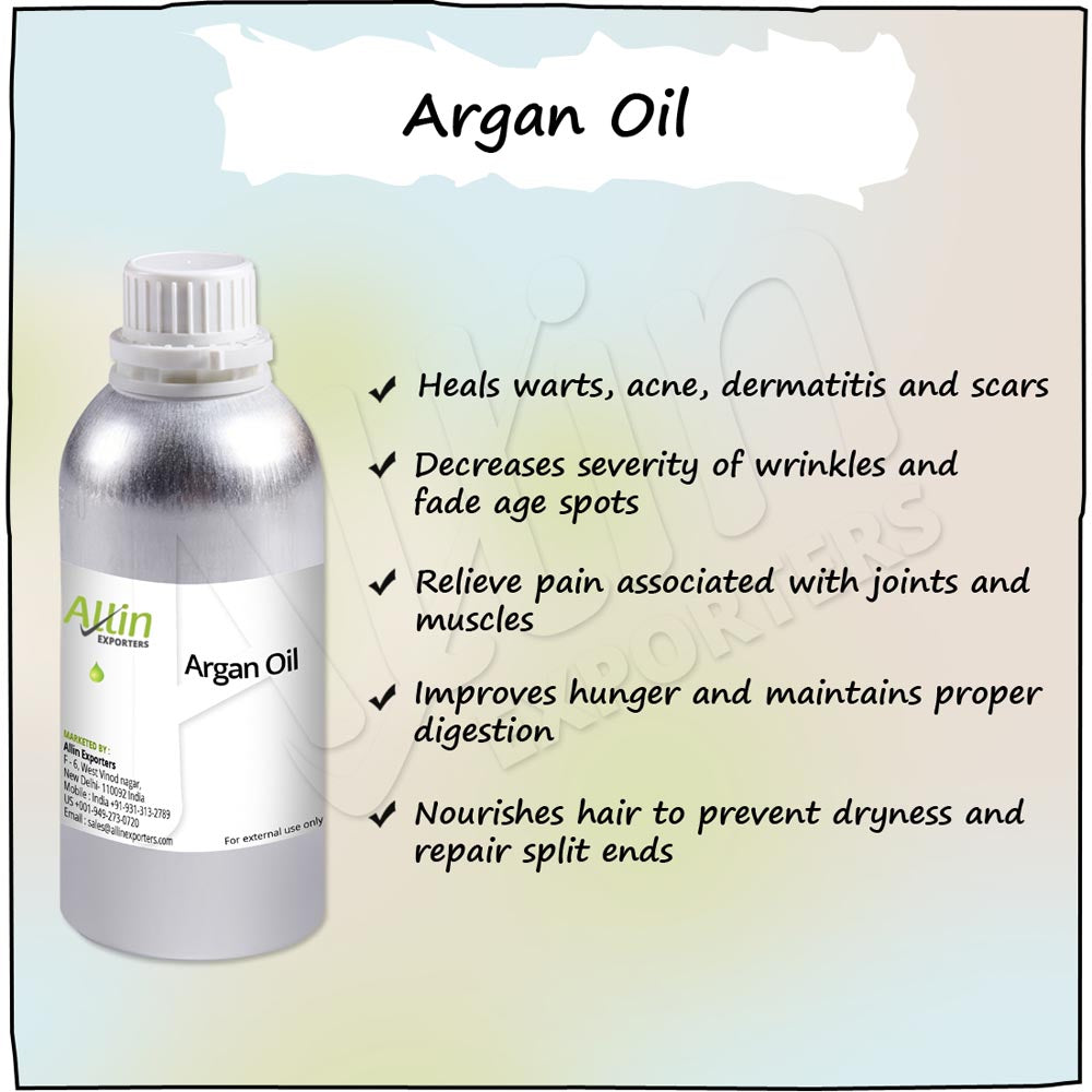 Argan Oil Cold Pressed Moroccan Oil 100% Pure, Natural and Organic for Skin and Hair,USDA Certified Imported from Morocco