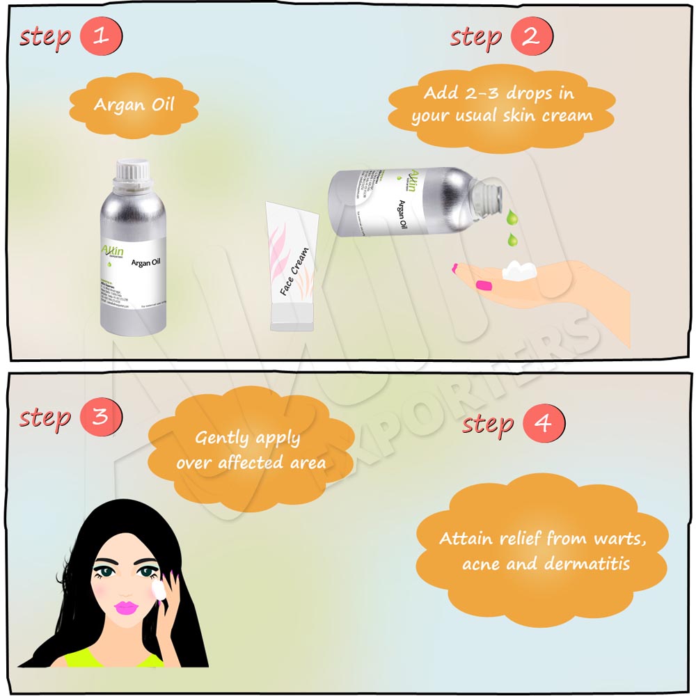 Argan Oil Cold Pressed Moroccan Oil 100% Pure, Natural and Organic for Skin and Hair,USDA Certified Imported from Morocco