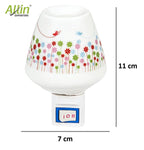 Pluggable Ceramic Oil Aroma Diffuser Burner Night Lamp (Colour May Vary)