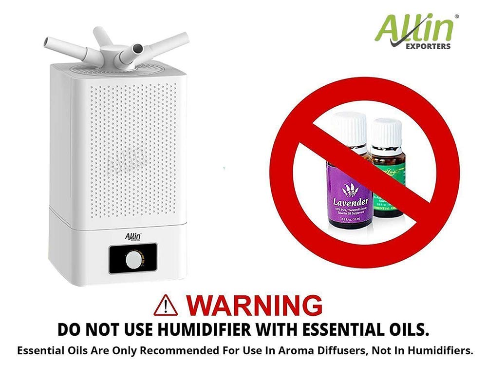 4 Way Cool Mist Ultrasonic Humidifier 360 Degree Air Purifier for Home Office Bedroom Baby Room (11 L, White)