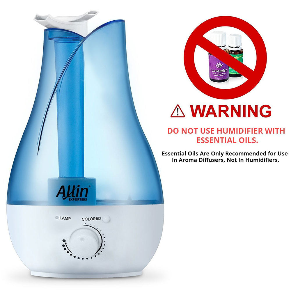 Designer Ultrasonic Humidifier Air Purifier - 2.8 Liters / 1 Gallon