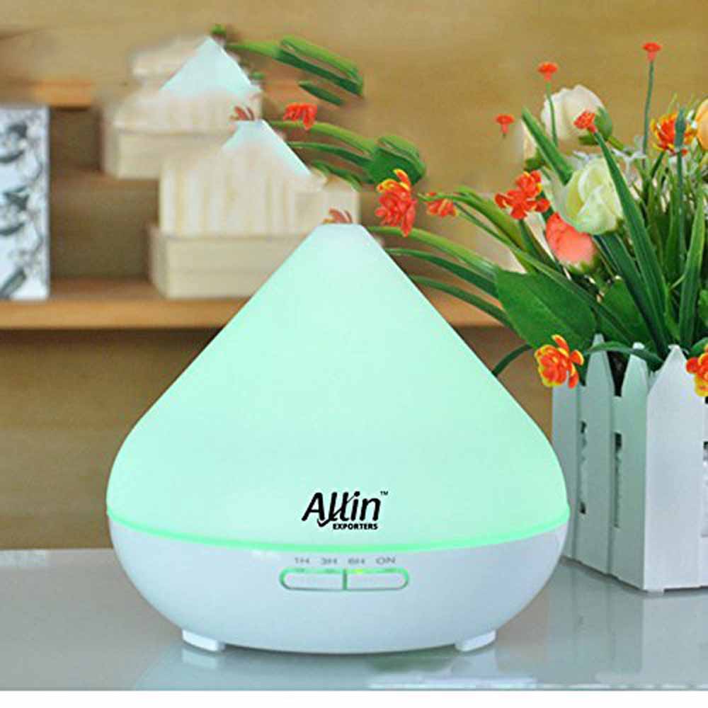Allin Exporters Ultrasonic Essential Oil Diffuser Aromatherapy Diffuser 300ml, 7 Color LED Lights - (1516)