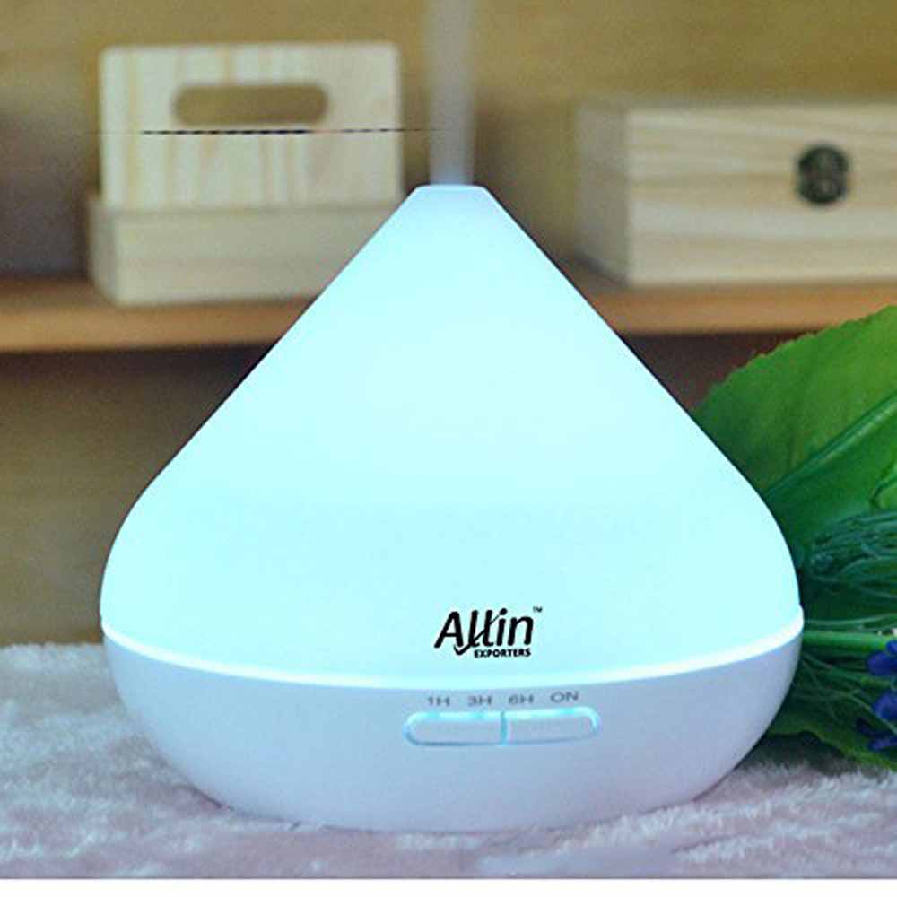 Allin Exporters Ultrasonic Essential Oil Diffuser Aromatherapy Diffuser 300ml, 7 Color LED Lights - (1516)