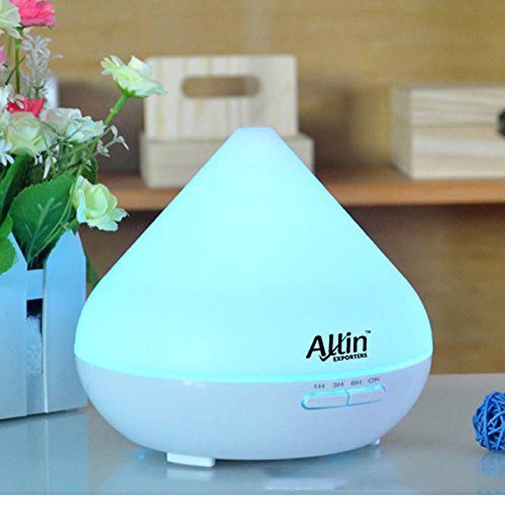Allin Exporters Ultrasonic Essential Oil Diffuser Aromatherapy Diffuser 300ml, 7 Color LED Lights - (1516)
