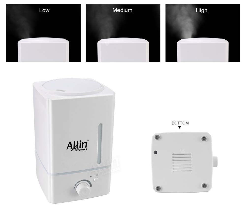 Allin Exporters DT-1618 1500 ml Aroma Diffuser & Ultrasonic Humidifier with 3 Colorful Lights Safe to Use with Essential Oils