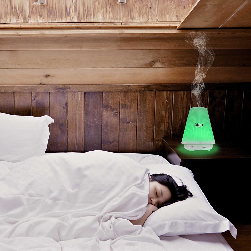 Allin Exporters DT-1508A 100 ml 2 in 1 Ultrasonic Humidifier & Essential Oil Aroma Diffuser with 7 Color Changing LED Lights