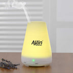 Allin Exporters Ultrasonic Diffuser Humidifier, 2 In 1 100 Ml Silent Cool Mist Electric For Use With Or Without Oils 6 Different Colored Led Lights -  (DT-1508B)