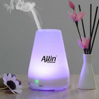 Allin Exporters Ultrasonic Diffuser Humidifier, 2 In 1 100 Ml Silent Cool Mist Electric For Use With Or Without Oils 6 Different Colored Led Lights -  (DT-1508B)